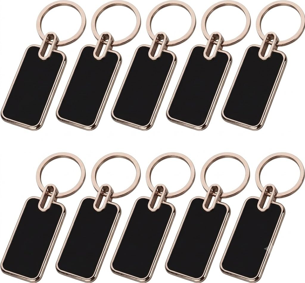 Blank Engraveable Metal Stainless Steel Keychains Silver Finish Pack of 10-picture-28