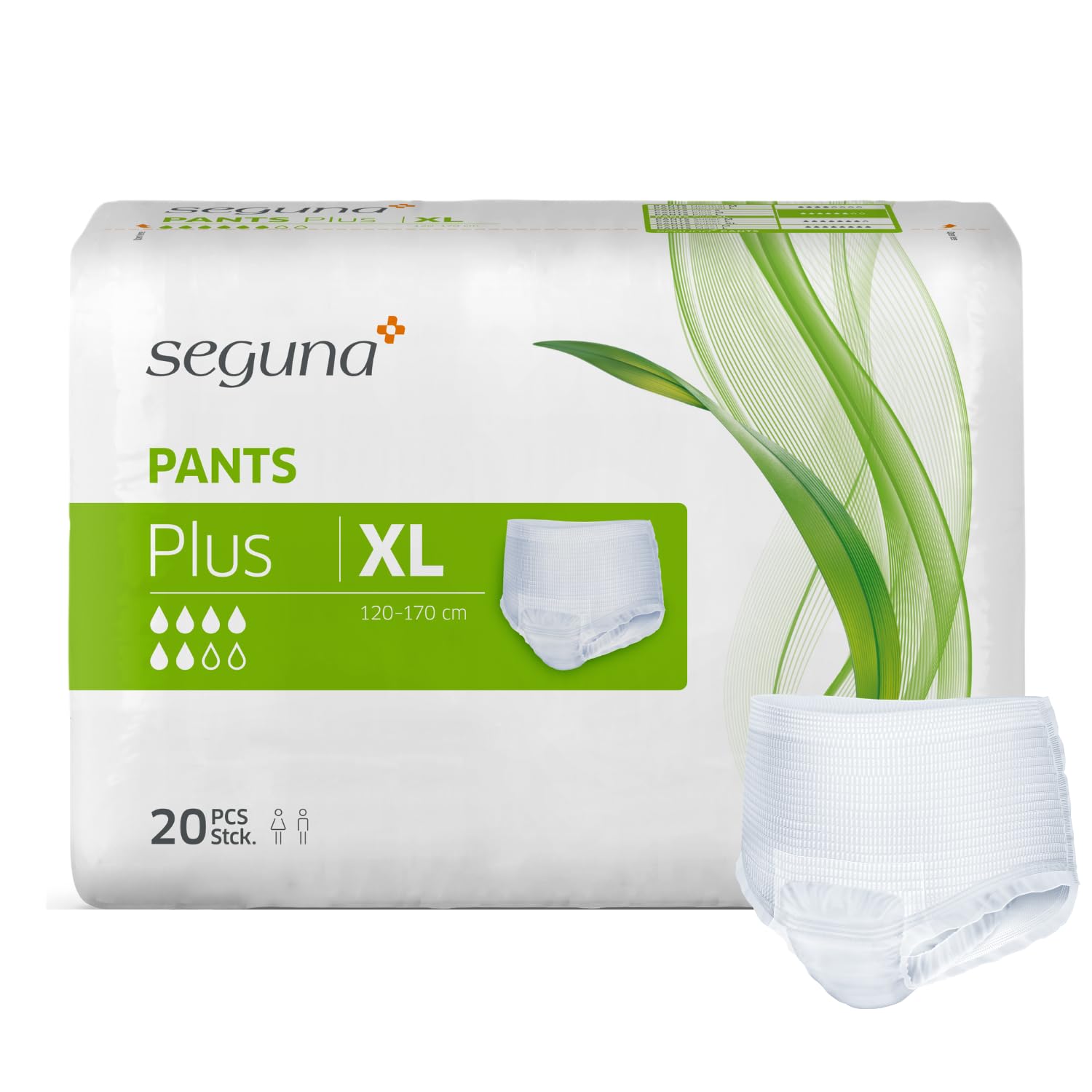 SEGUNA Pants Plus, 4 x 20 Stück, Gr. XL, Inkontinenz Pants, Windelhosen für Erwachsene, Frauen, Männer, Inkontinenzhosen bei Blasenschwäche