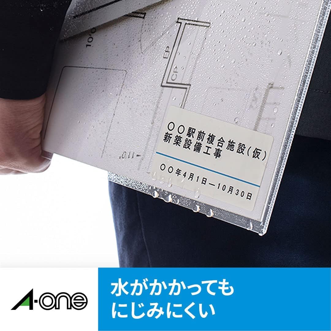 A-One 62201E Inkjet Super Water Resistant Matte Paper Label Sticker A4 Uncut 20 Sheets