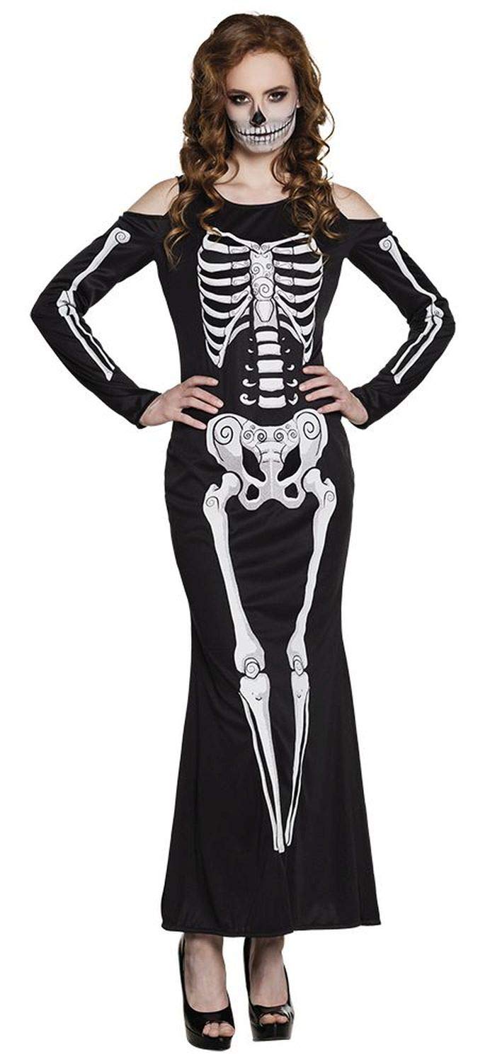 Boland 79101 Adult Costume Mrs Bones Size M, black/white, M