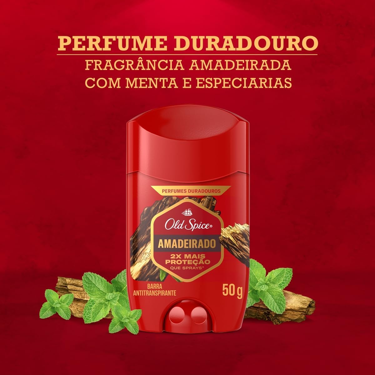 Old Spice Desodorante Antitranspirante Barra Amadeirado 50 g