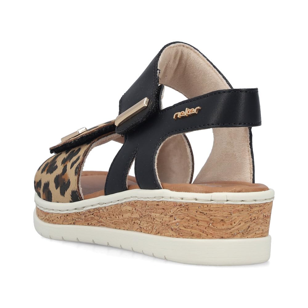 Rieker Damen Keilsandalen V4181, Frauen Sandalen