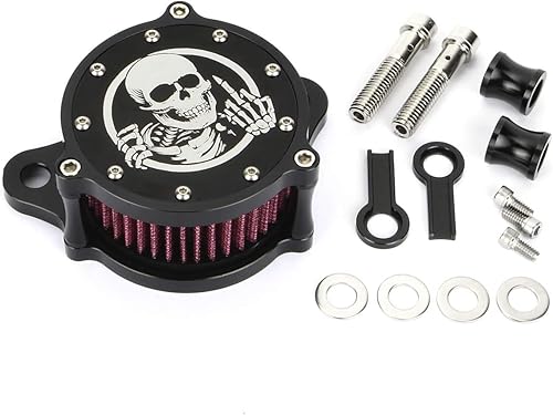 Miniatura 7 de TDZ Kit de filtro de admisión de filtro de aire de 2 piezas para Harley Sportster Iron 883 Dark Custom XL883, para XL1200 XL1200L XL1200X Forty