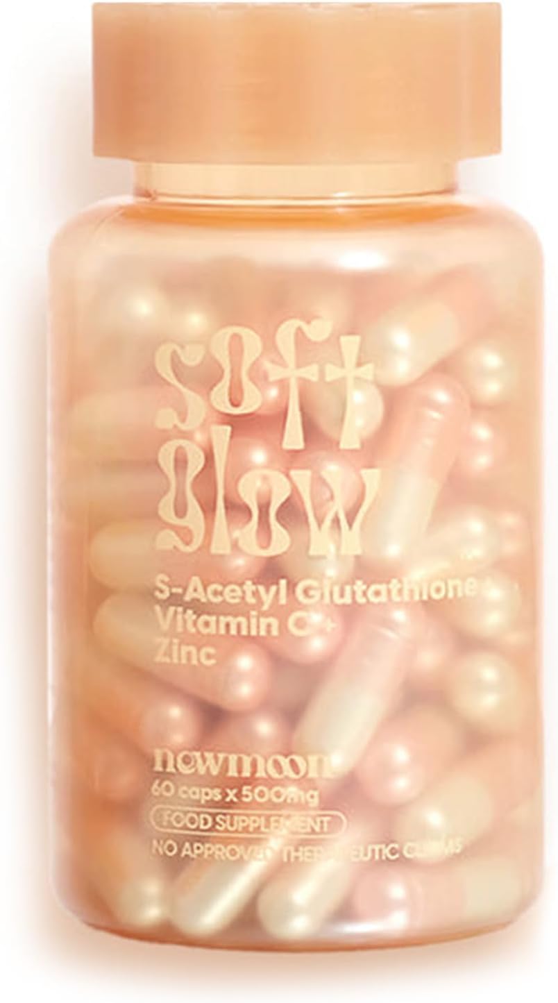 NewUpgrade Moon Soft Glow – S-Acetyl Glutathione | 60 Capsules | Collagen & Vitamin Beauty Supplement | Enhanced Skin Radiance & Overall Wellness (1pcs)