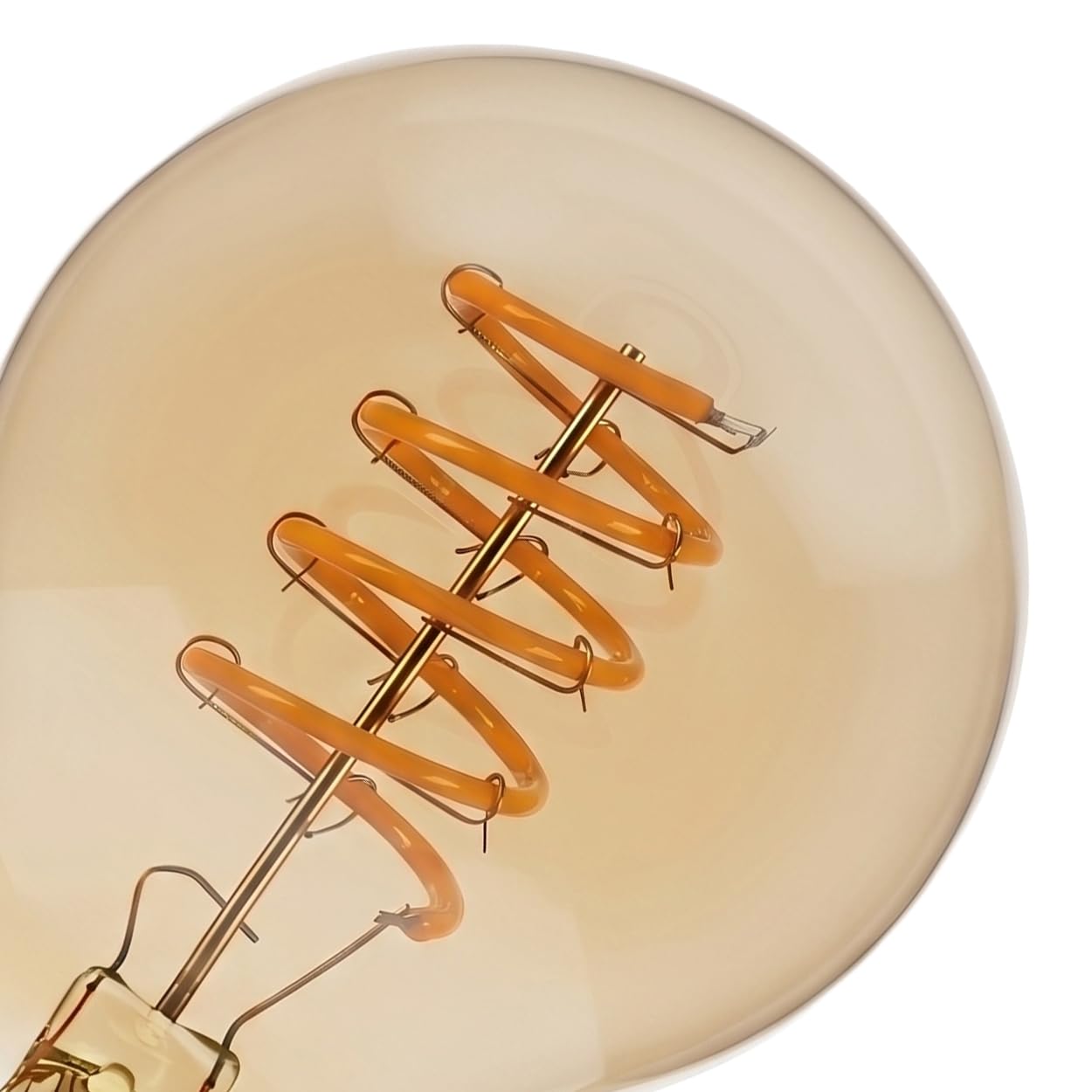 HOFSTEIN E27 LED Warmweiss Glühbirne Vintage Leuchtmittel 10er Set 6 Watt, 2200 K, 320 Lumen, Dimmbar, A60, Kugelform Bernsteinoptik kleine energiesparende Glühlampe für Wohnraumbeleuchtung