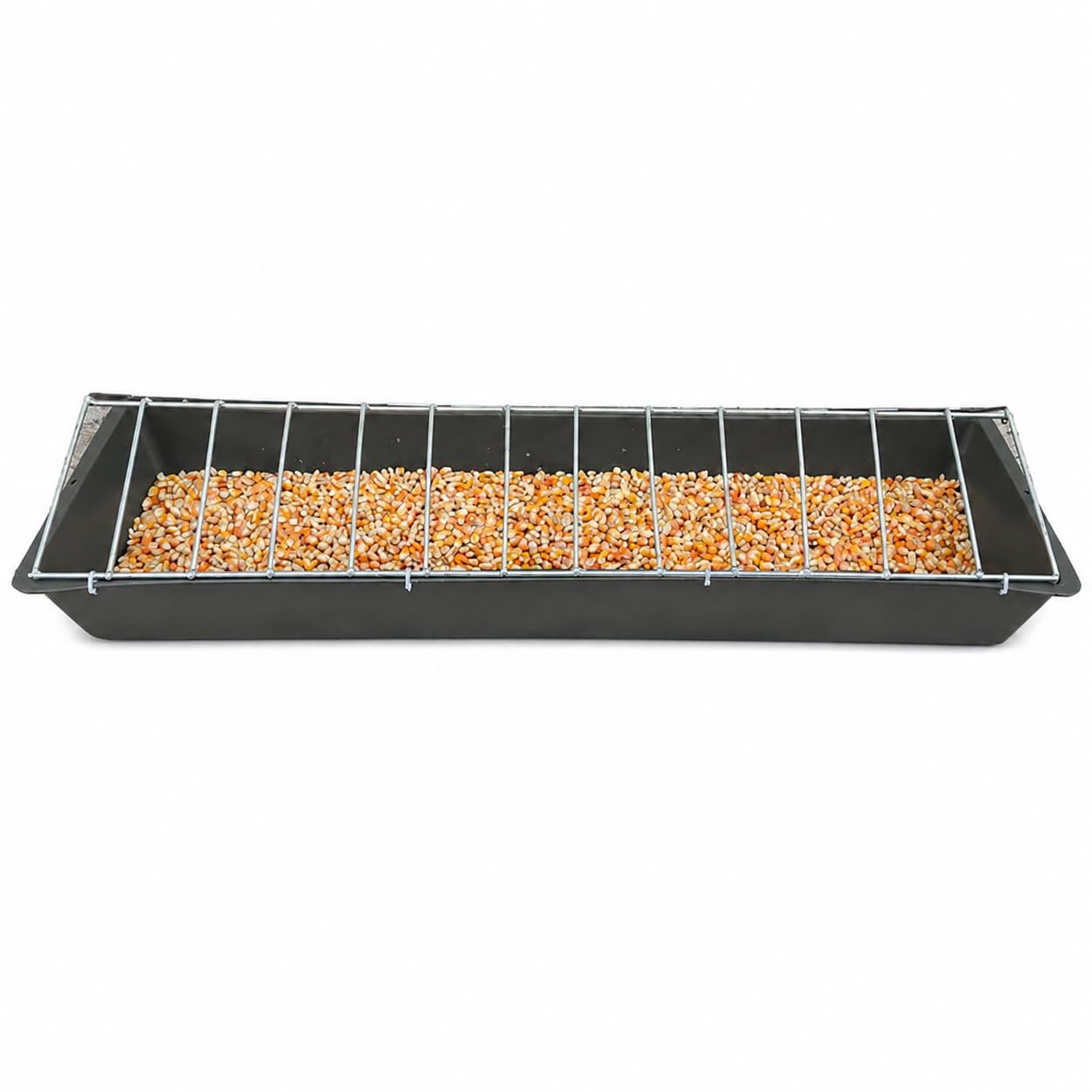 Homyl Mangeoire Poules Automatique en Plastique pour élevage volailles, Nouveau modèle rectangulaire pour Petits Poulets, Ensemble Complet avec 28 Trous, 80 cm