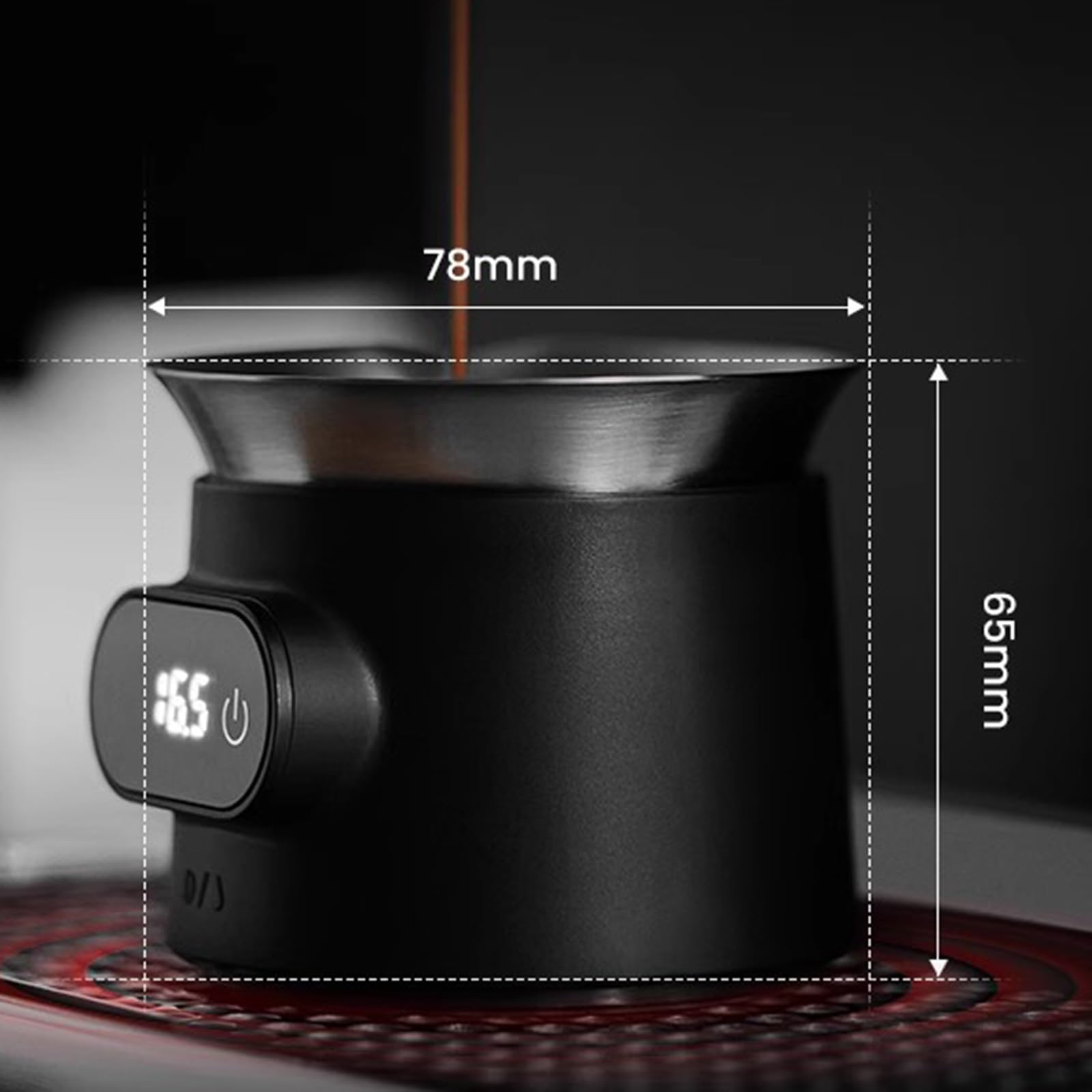 Tazza dosatrice per caffè con scala, strumento elettronico per espresso con display digitale LCD, capacità fino a 500 g per una preparazione di precisione