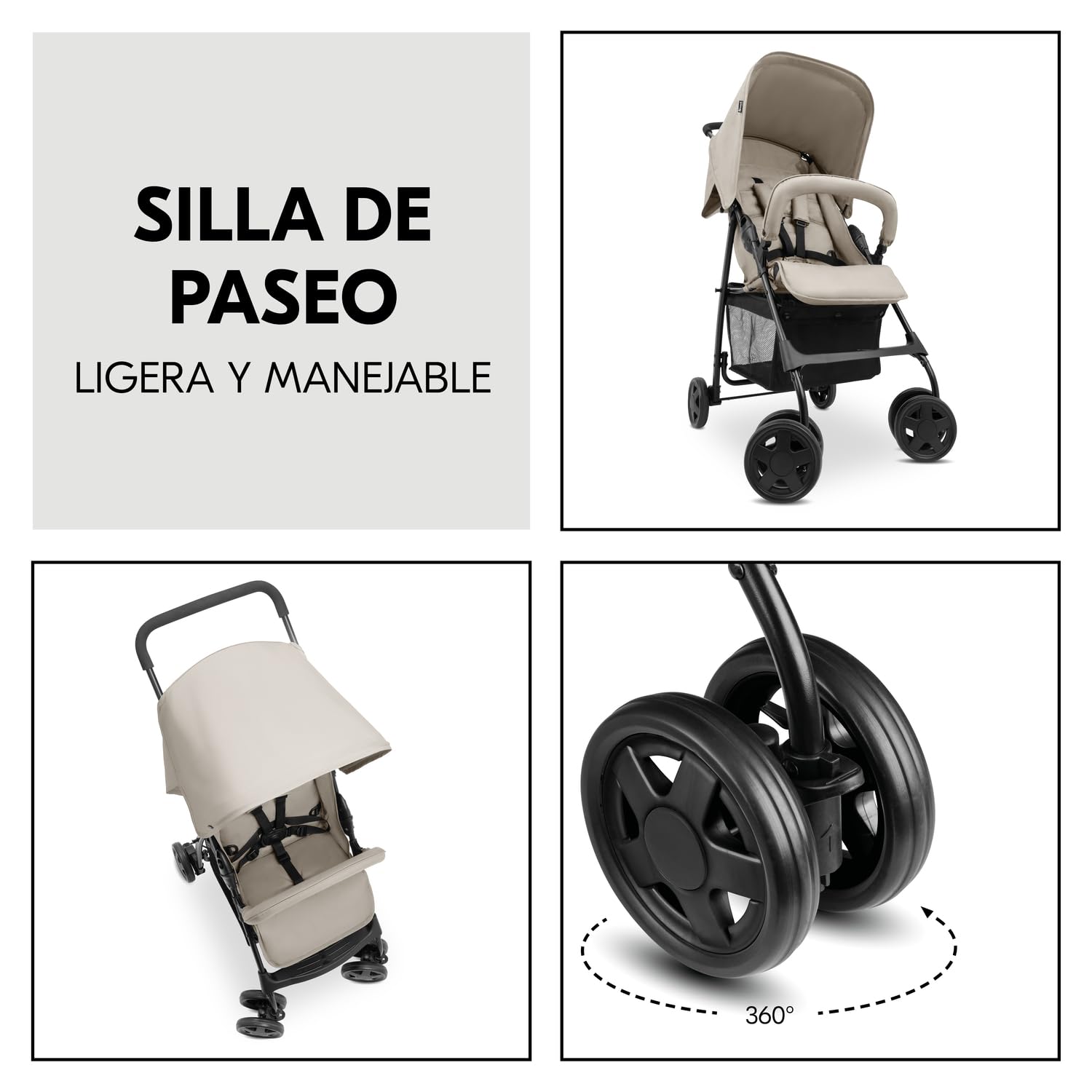 Cochecito Doble Ligero Hauck Swift X Duo - Para Gemelos O Hermanos, Reclinable, Plegable Con Una Mano, Capota UV 50+, Hasta 15kg Cada Niño