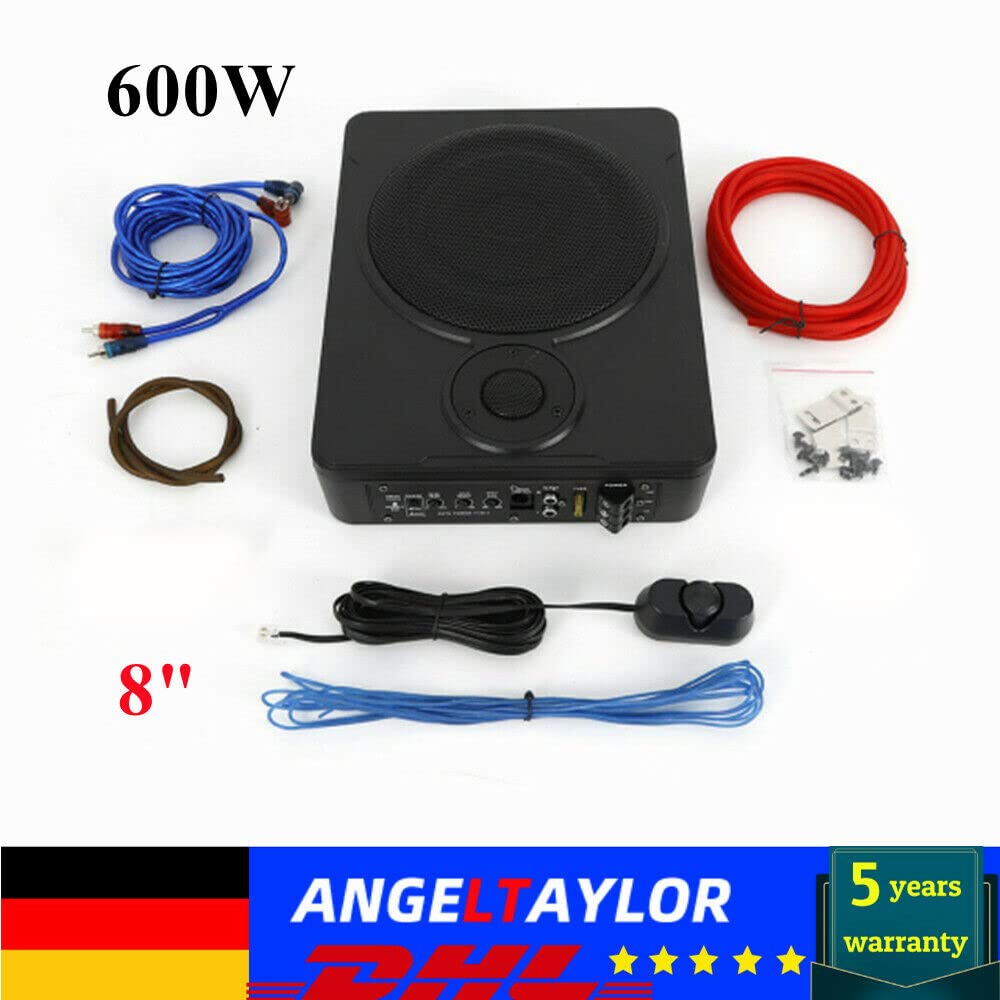6 pouces 12V-Caisson de basses carré ultra fin pour voiture, haut-parleur entièrement modifié