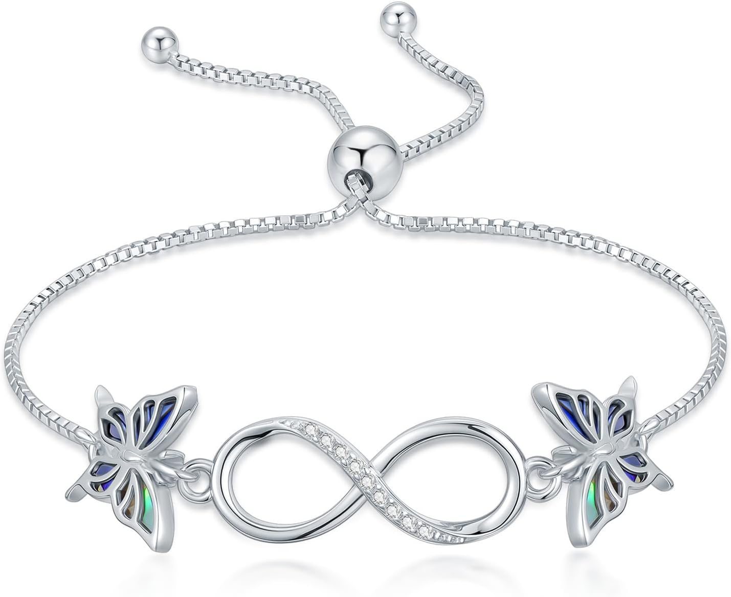 Dorunmo Turtle/Wave/Starfish/Butterfly/Hummingbird/Cardinal Bracelet 925 Sterling Silver Infinity Ankle Bracelets for Women Jewelry for Wife Girlfriend Mom Her