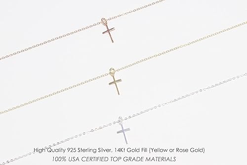 Miniatura 2 de Be Wished Regalos personalizados para la mamá del novio, collar de cruz con mensaje significativo, plata de ley 925 o relleno de oro