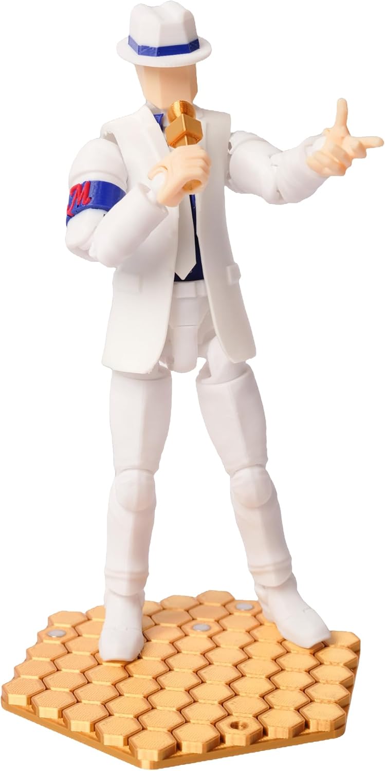 (Assembly Completed T13 Action Figure, 8.1 inches, Strong Magnetic Accessories, 3D Printed Robot Multi-Jointed Movable, Desktop Decorations for Game Lovers，POP Dancer (White)