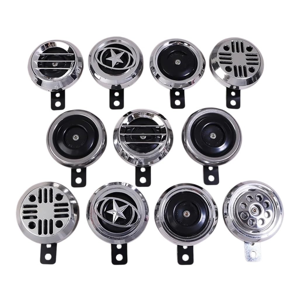 Amplificatore Altoparlanti Altoparlante Universale Da Bacino 12V/48V/60V - Anello Cromato Con Cover Protettiva Per Tricicli, Motociclette
