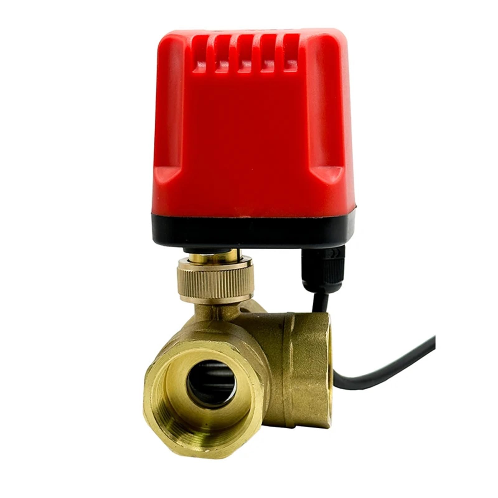 Valvola a sfera motorizzata impermeabile a tre vie da 1/2", 3/4", 1", 2", in ottone, a tre fili, a due controlli(1-1/2",T TYPE_220AC_CR04)