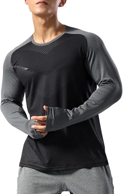 Męskie koszulki do biegania Sport z długim rękawem Fitness Kulturystyka Koszulki Dry Fit Top Bluzy