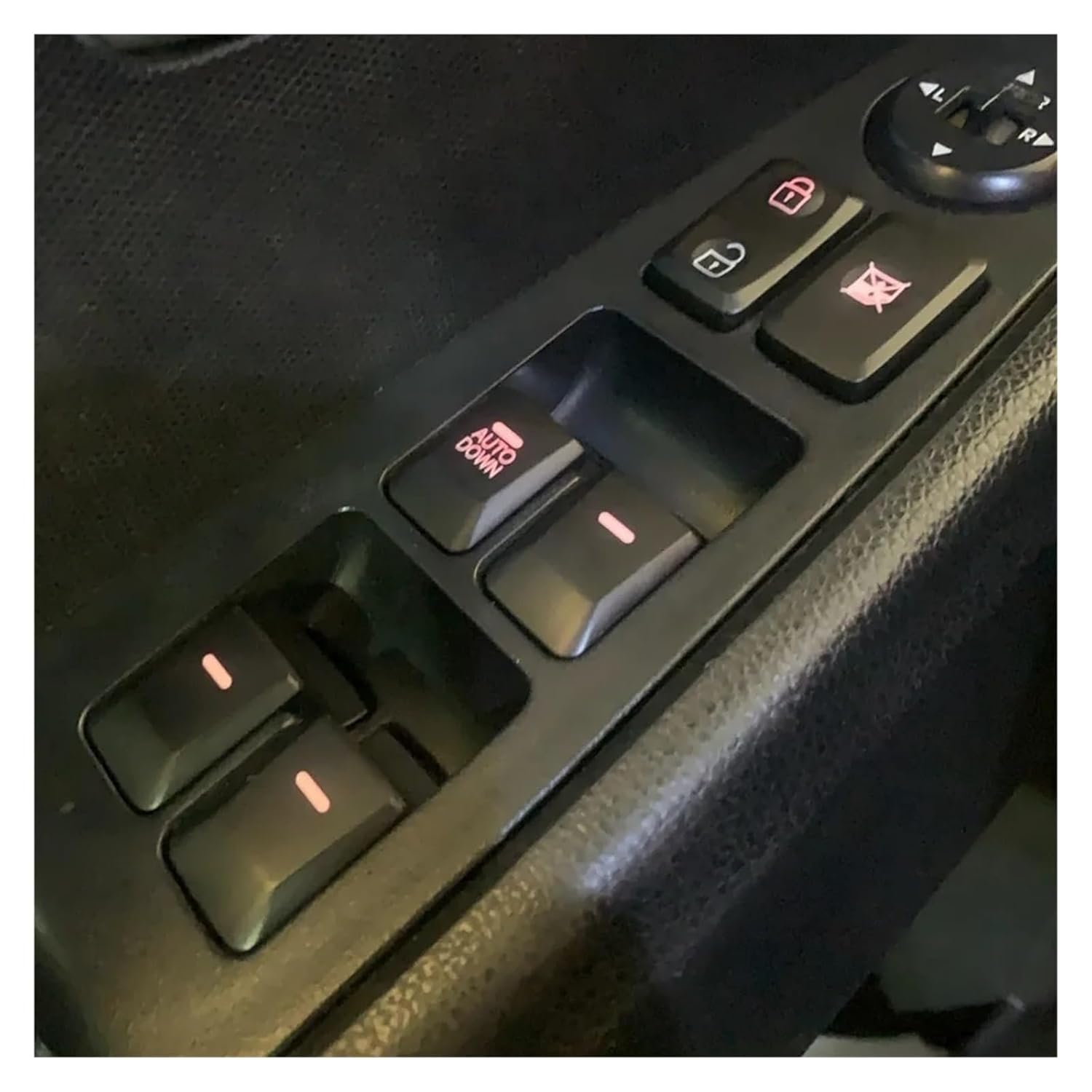 Electric Window Double Switch Button 93570-3W600WK Compatible with KIA Sportage 2011-2016 Car Switch With Red Light(Auto-6 lights)