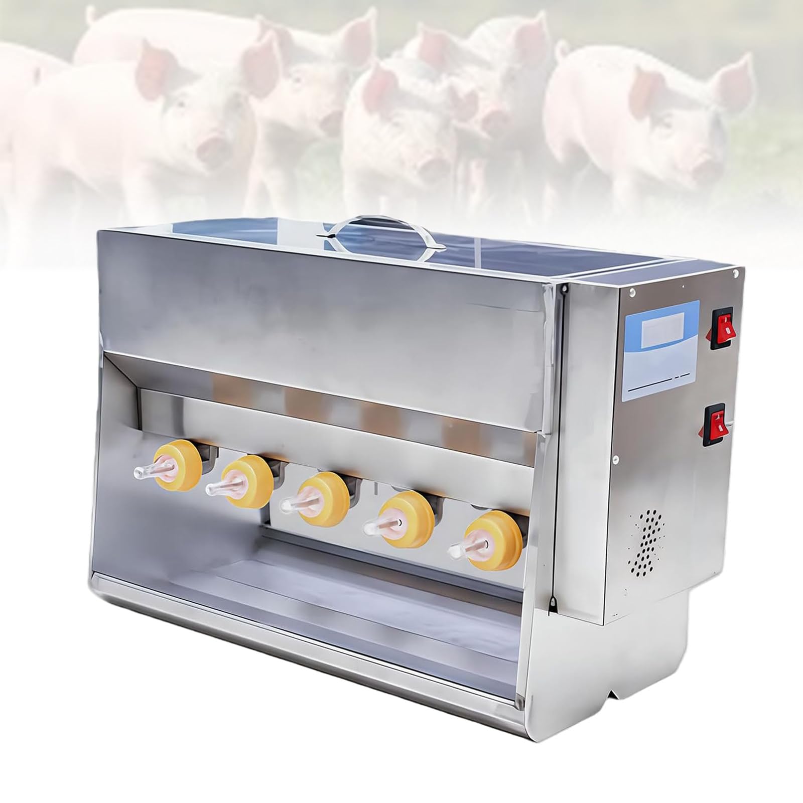 Distributeur automatique de tétines robuste en inox avec fonction sonore pour élevage