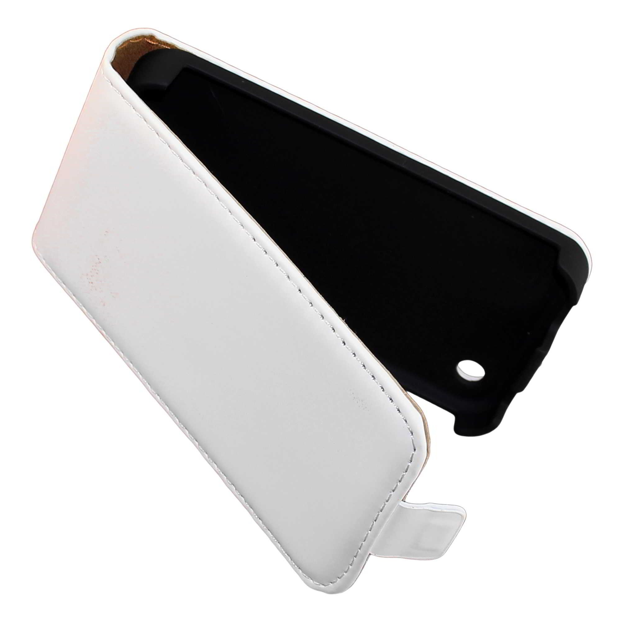 ebestStar - Cover Compatibile con iPhone 3 3GS Custodia Protezione Pelle PU Risvolto Verticale + Mini Penna, Bianco
