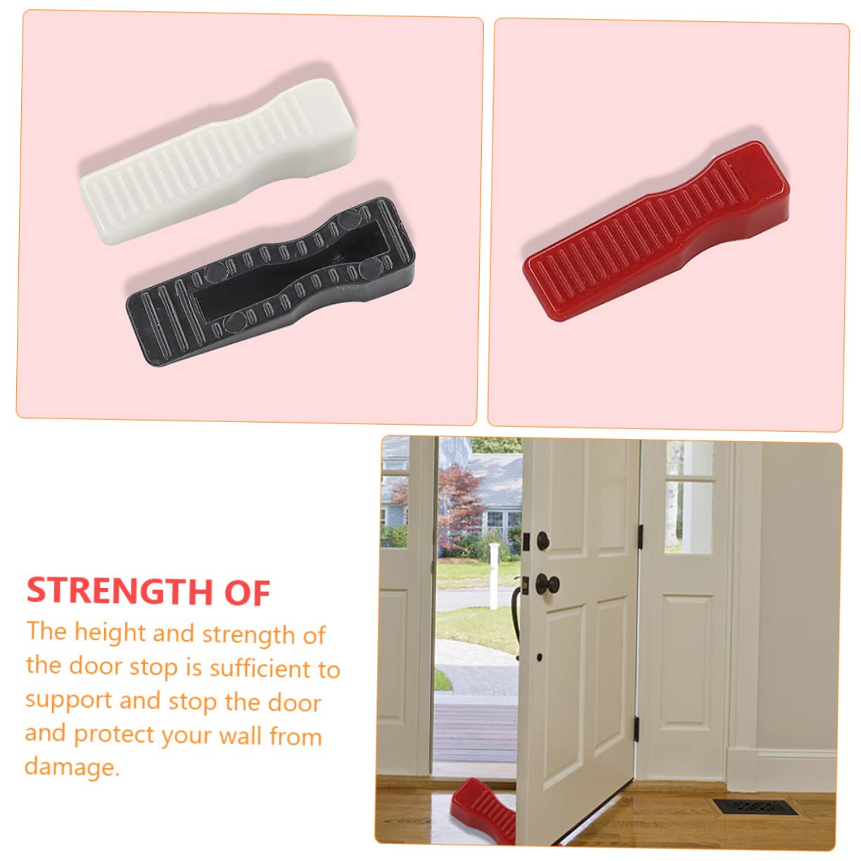 Topes de Puerta, 9 Piezas Goma, Protectores Resistentes y Flexibles, cuñas Antideslizantes, anticolisión