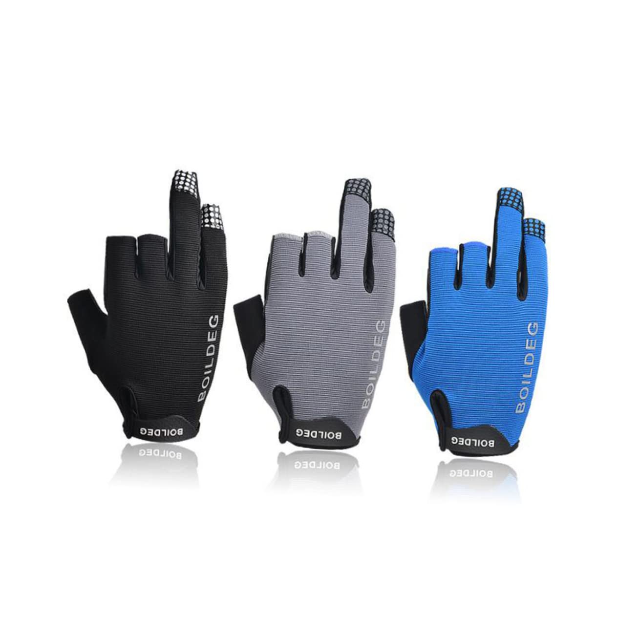 KICHOUSE Professional Sliding Fishing Gloves Reflective Outdoor Sailing Gloves Size l