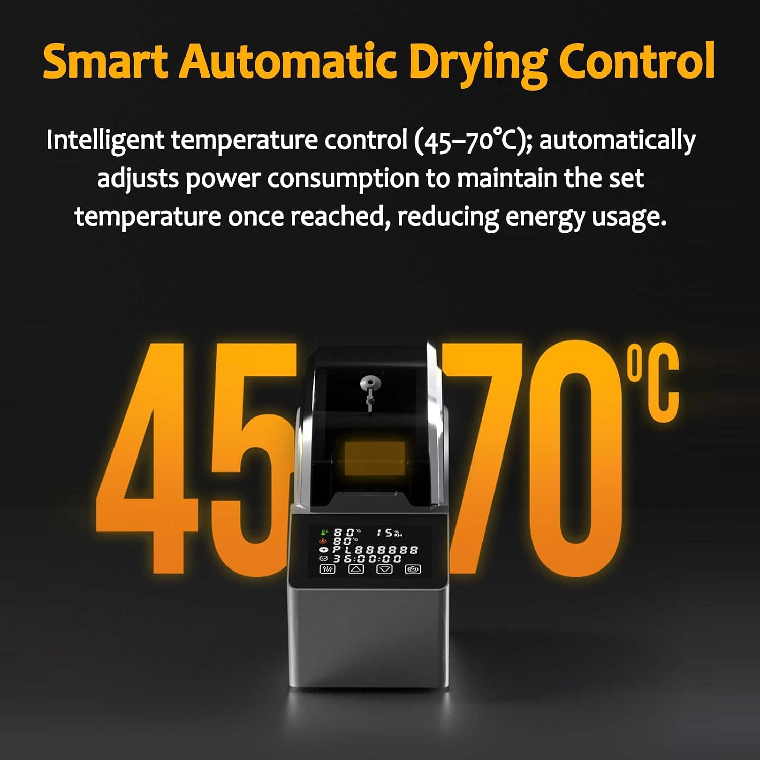 Caja Secadora De Consumibles, Secadora De Filamento para Impresión 3D, Secado A 360°, Control Inteligente De Temperatura De 45 A 70 °c, Pantalla Táctil, Temporizador De 0 A 99 Horas, para