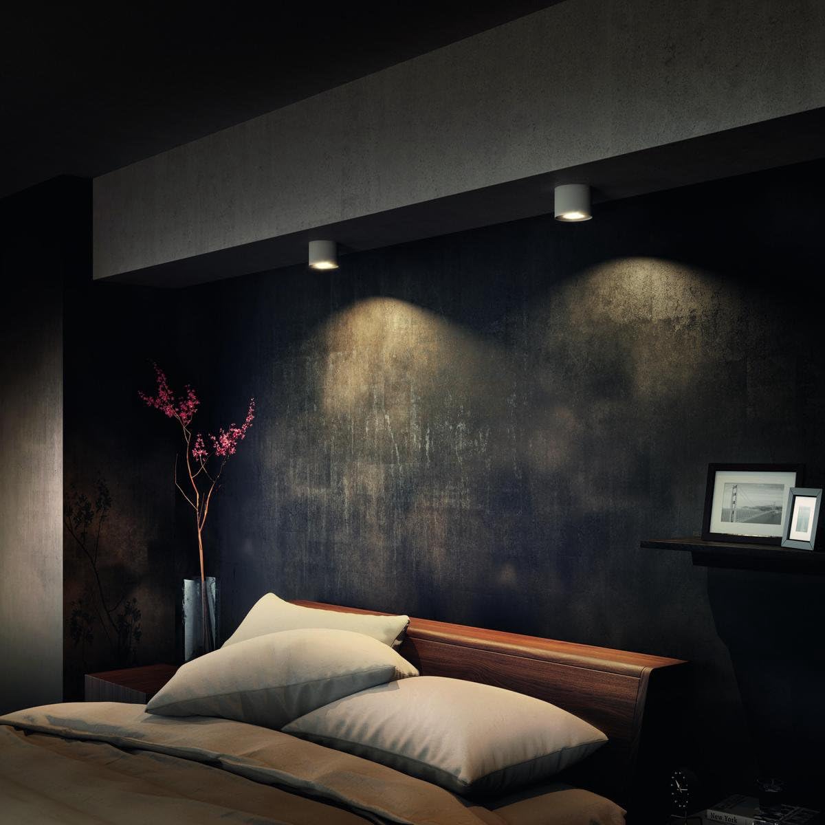Philips myLiving Phase - Foco LED, iluminación interior, 1 luz, cepillado, luz blanca cálida, IP20, color blanco