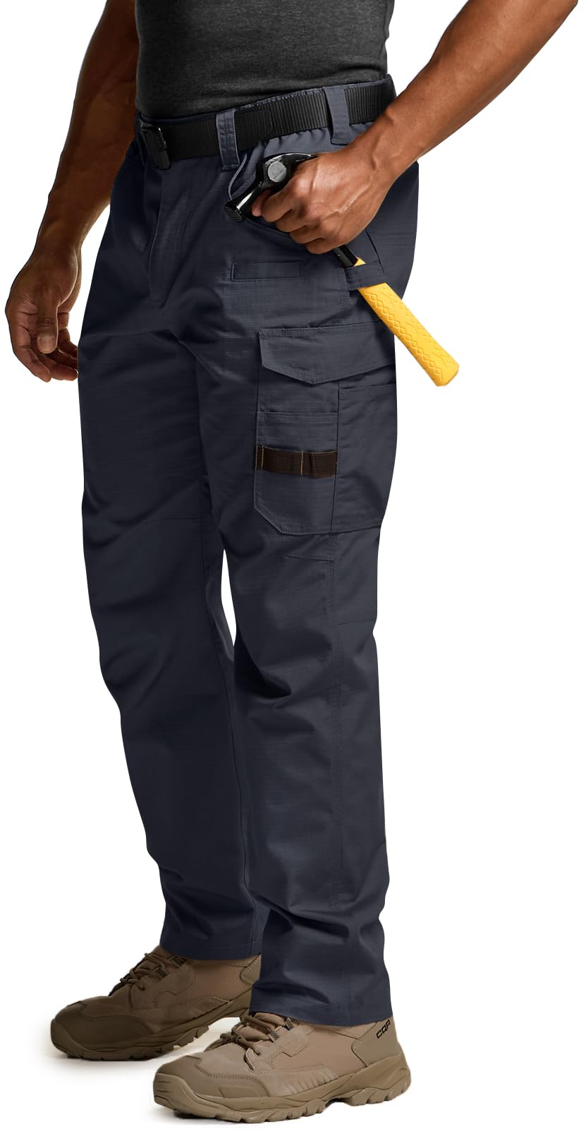 CQR Men's Quick Dry Work Pants, Water Resistant Outdoor Tactical Pants, Lightweight Stretch Cargo Hiking Pants — view 45