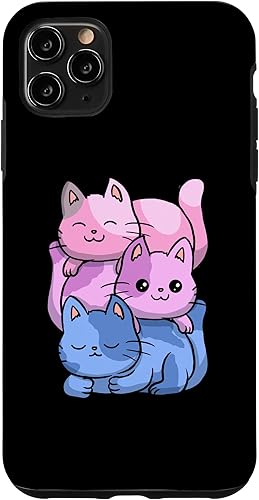 iPhone 11 Pro Max Gato bisexual Bi Sexual Gato Dueño de mascotas LGBTQ Gato Bisexual Case