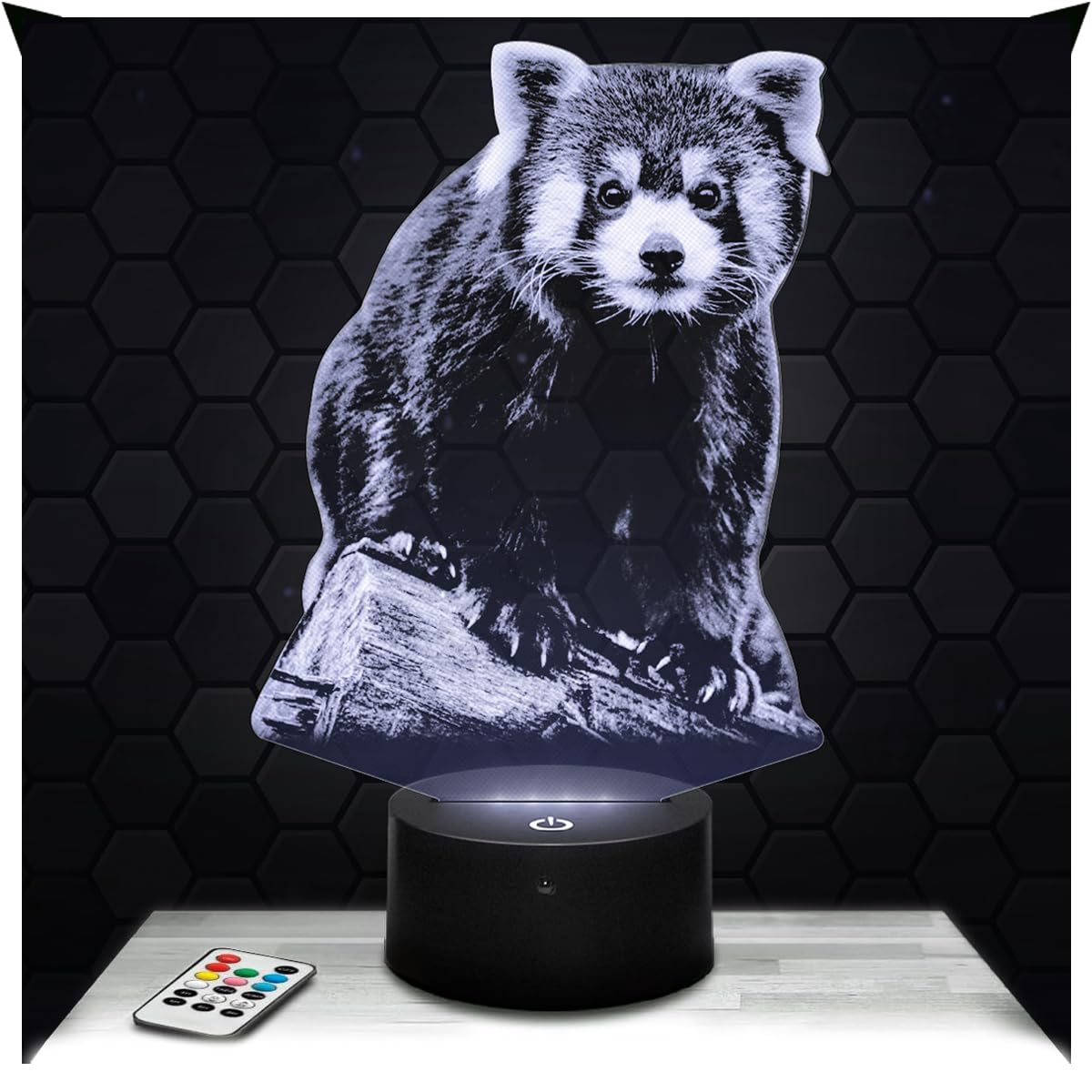 Lampephoto.fr - Red Panda Wild Animal Asia 3D Lamp Decoration Gift Idea for Men and Women, Red Panda Object, Adult Night Light, Bedroom Decoration, Original Christmas, Gift Idea for Men and Women
