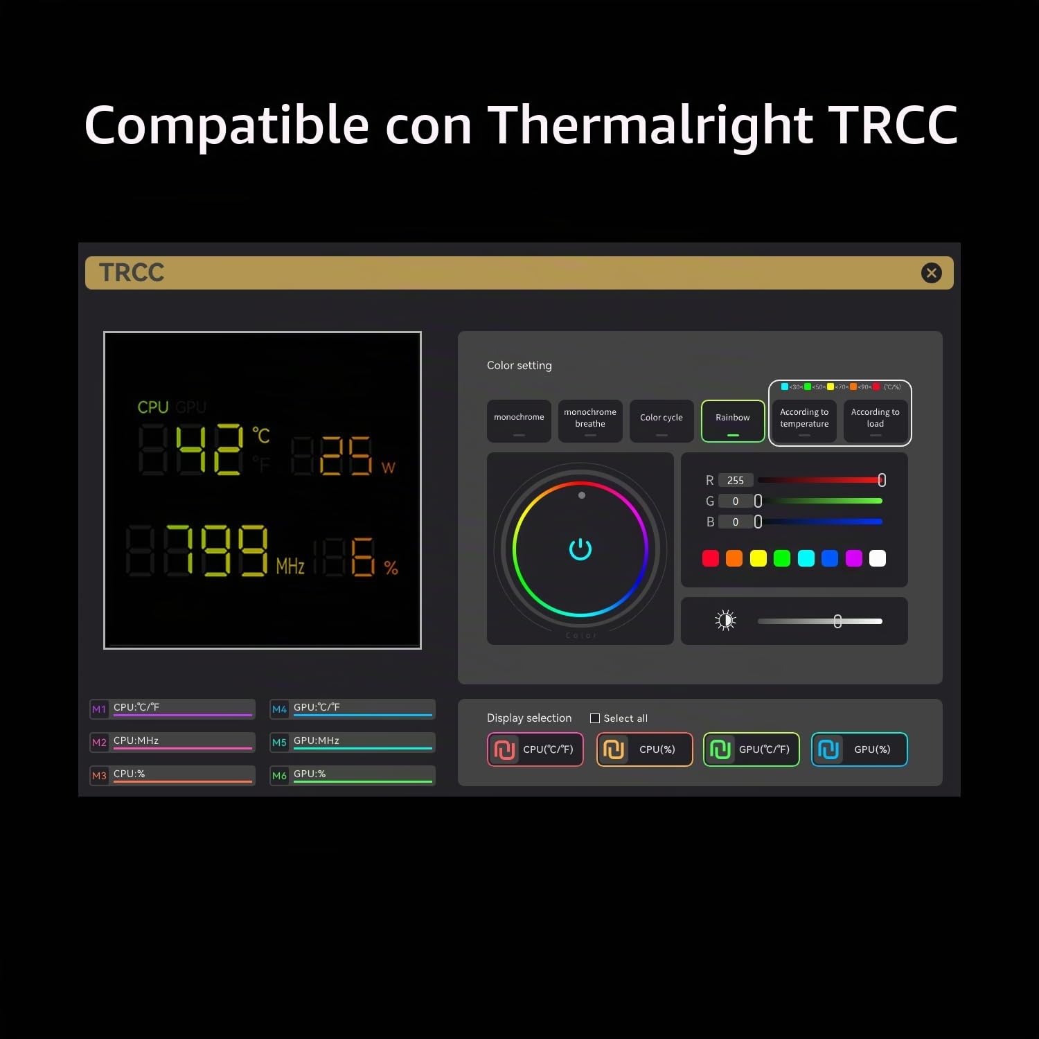 Thermalright Phantom Spirit 120 Digital EVO - Enfriador de aire para CPU (7 tubos de calor, doble ventilador PWM de 120 mm, cubierta superior para AM4/AM5/Intel LGA1700/1851/1150/1151/1200