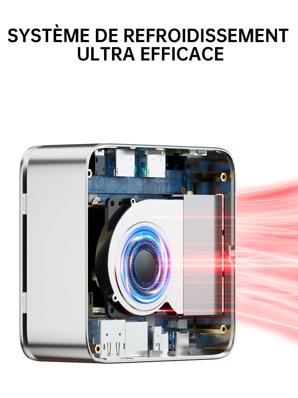 GMKtec Mini PC Ryzen 5 3500U (4C/8T, 4,5GHz), 16Go DDR4, 256Go SSD, USB-C, WiFi 5, BT 5.0, W11 Pro – Mini Ordinateur NucBox G10 pour Bureau et Usage Quotidien