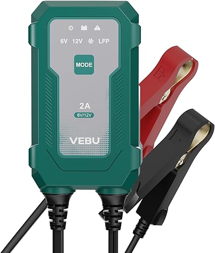 Cargador de batería inteligente 2A y mantenedor  Automático para baterías de plomo ácidolitio de 6 V12 V con carga de goteo, desulfatación y
