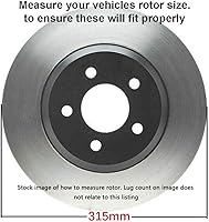 Vista 114 de Detroit Axle - Rotores de freno delantero para 4WD 6-Lug 2004-2008 Ford F-150 Lobo, 2006-2008 Lincoln Mark LT Rotores de freno 2005 2007 Reemplazo