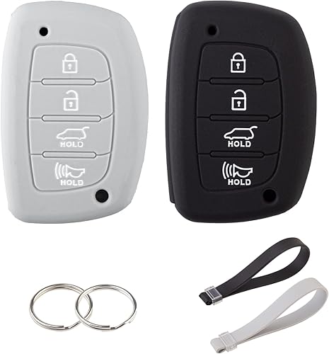 Miniatura 8 de Key Fob Cover for Cadillac, Escalade Silicone Key Protector with Keychain Compatible with 2015-2020 Cadillac Escalade ESV CTS SRX XT5 ATS STS CT6,