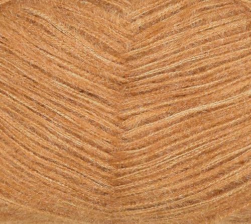 Image of M.G ENTERPRISE Knitting Wool Yarn, Soft Fancy Feather Wool Deep Skin 200 GMS Best Used with Knitting Needles, Soft Fancy Wool-LF Art-AFBF