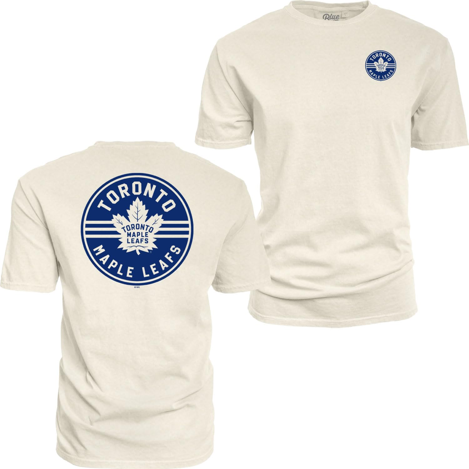 Blue 84 NHL Officially Licensed T-Shirt Ringspun Front/Back Ivory Puck โ image 1