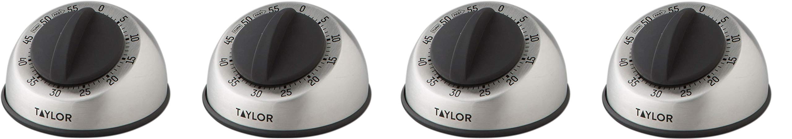 Taylor Precision Products Pro Stainless Steel Mechanical Timer (Pack of 4)