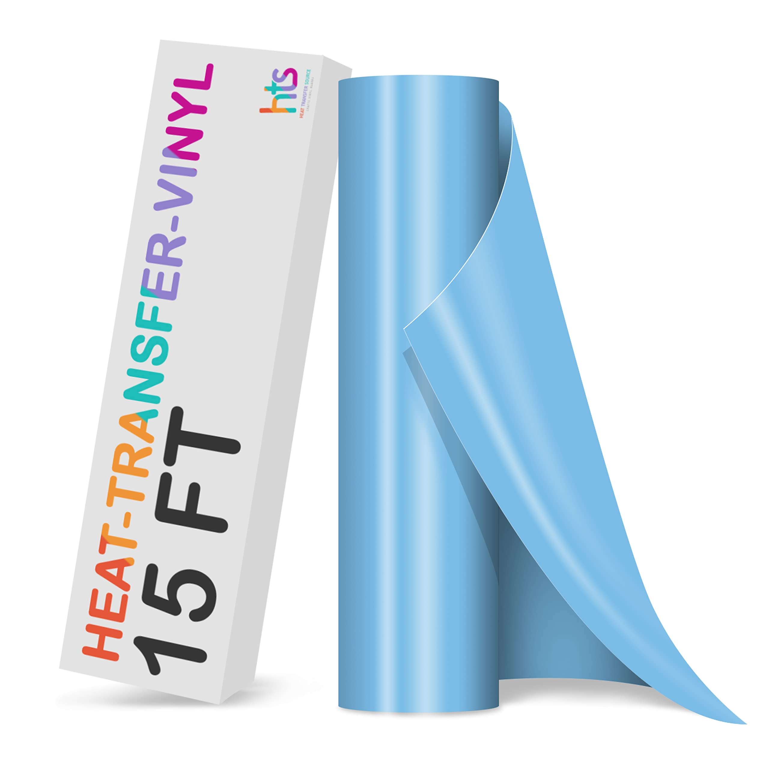 Baby Blue Iron On Matte HTV Vinyl Rolls Heat Transfer Vinyl - 12