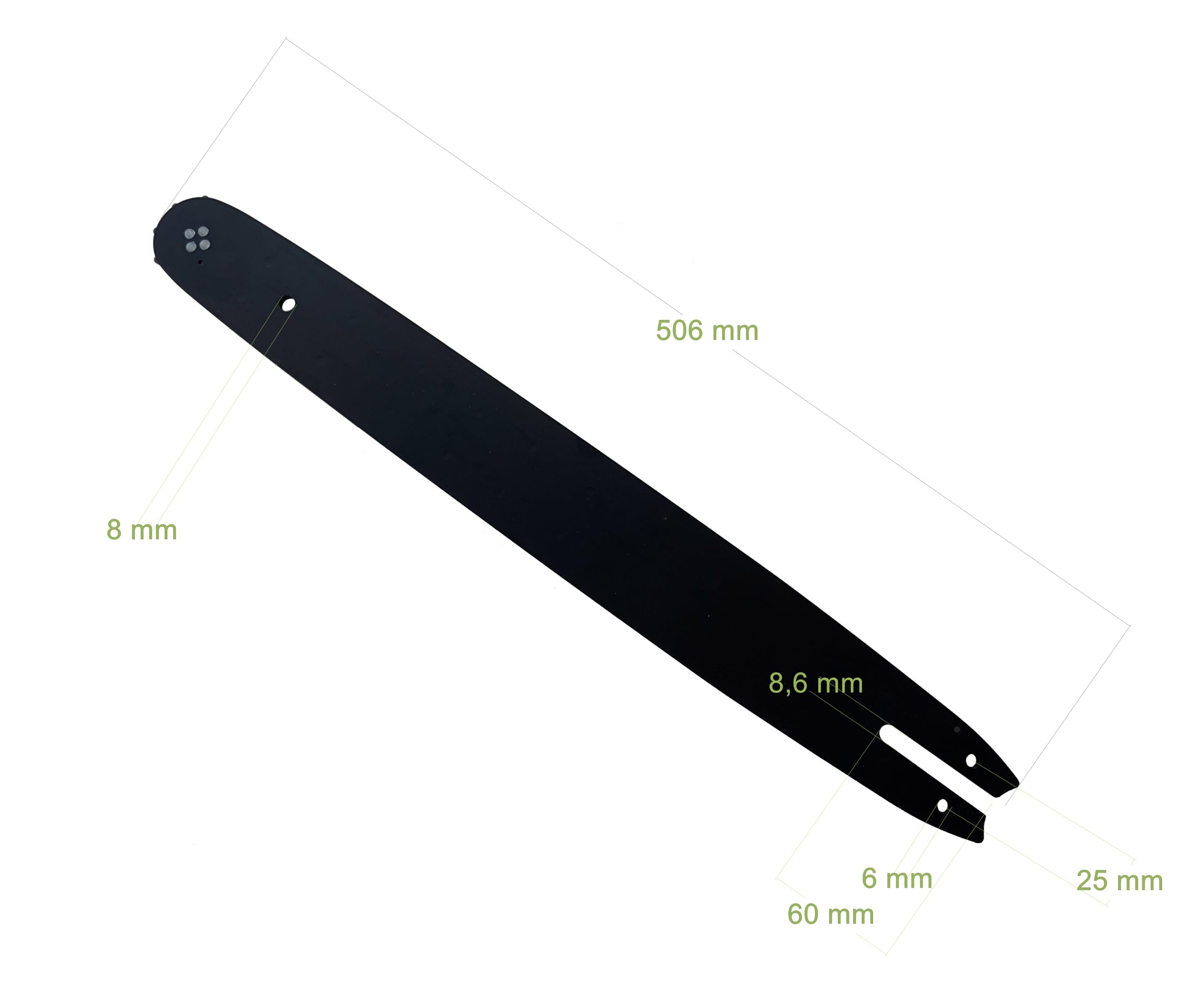 45cm / 1,3 mm / 3/8" / 62 TG Schwert + 4X Kette kompatibel mit MATRIX MCS 46-45 / PCS 46-45