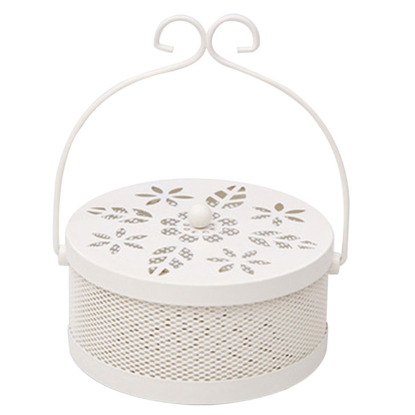 Zepfjhe Coiled Holder Incenses Burners Spirals Holder Coiled Box With Handle And Lid For Travel
