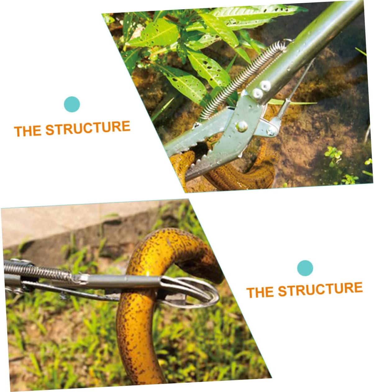 Stainless Steel Crab Tongs Multi-function Eel Clip Tool for Seafood Heavy Duty Grip for Catching Crab Eel and Loach Sturdy and Easy to Clean