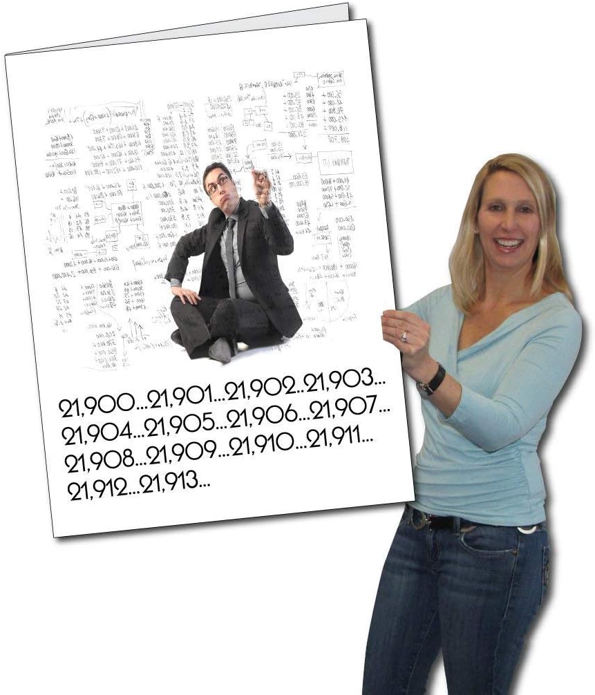 VictoryStore Jumbo Greeting Cards: Giant 50th Birthday Card (Office) 2 feet x 3 feet Card with Envelope