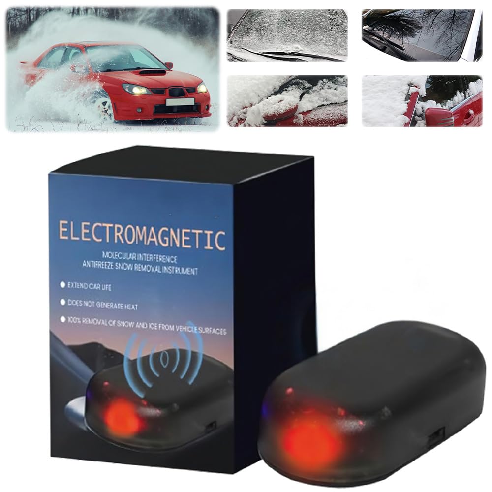 2 Pcs Electromagnetic Snow Removal Device - Anti-Freeze Car Snow Remover, Electromagnetic Wave Anti-Icing Tool For Windshield & Windows