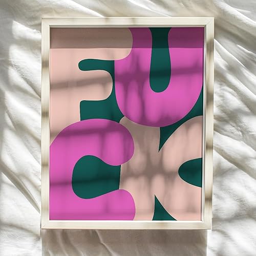 Miniatura 8 de Funky Wall Art funny Sayings - Cute Aesthetic funny Wall Decor - funny Quotes Wall Decor for Women - Preppy Room Decor - Pop art - Chic Print - Pink