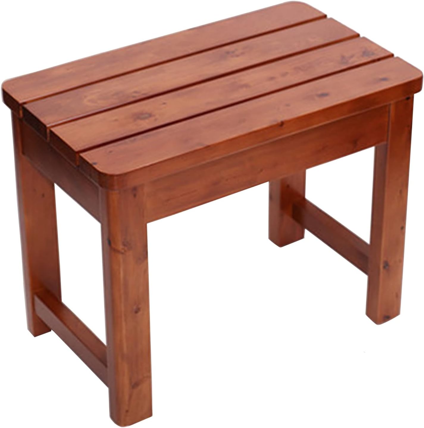 Spa Bench Wood Seat Stool Foot Rest Storage Shelf Shower