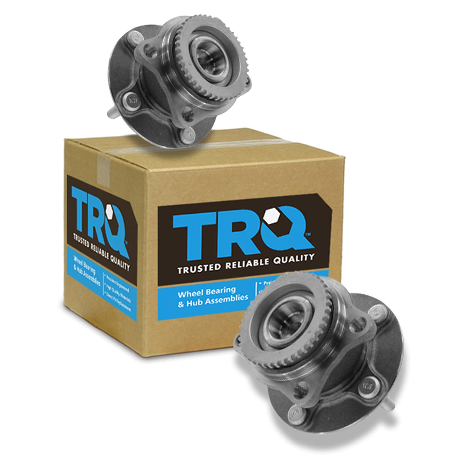 TRQ Rear Left and Right Wheel Bearing and Hub Assembly Set 2 Piece