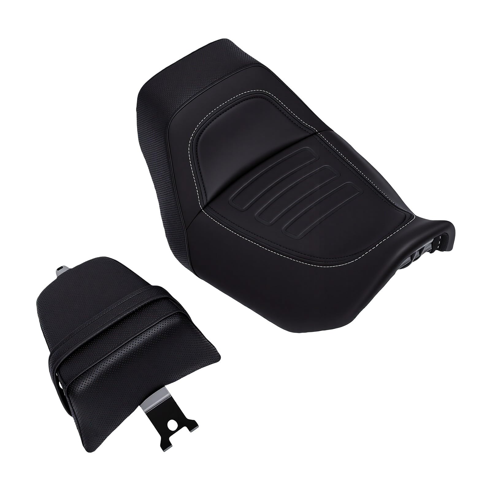 Asiento Trasero para Motocicleta, Asiento Pasajero de una Pieza Fibra de
