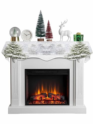 Victoroes Mantle Scarf 70 x 17 Inch, Christmas Tree Winter