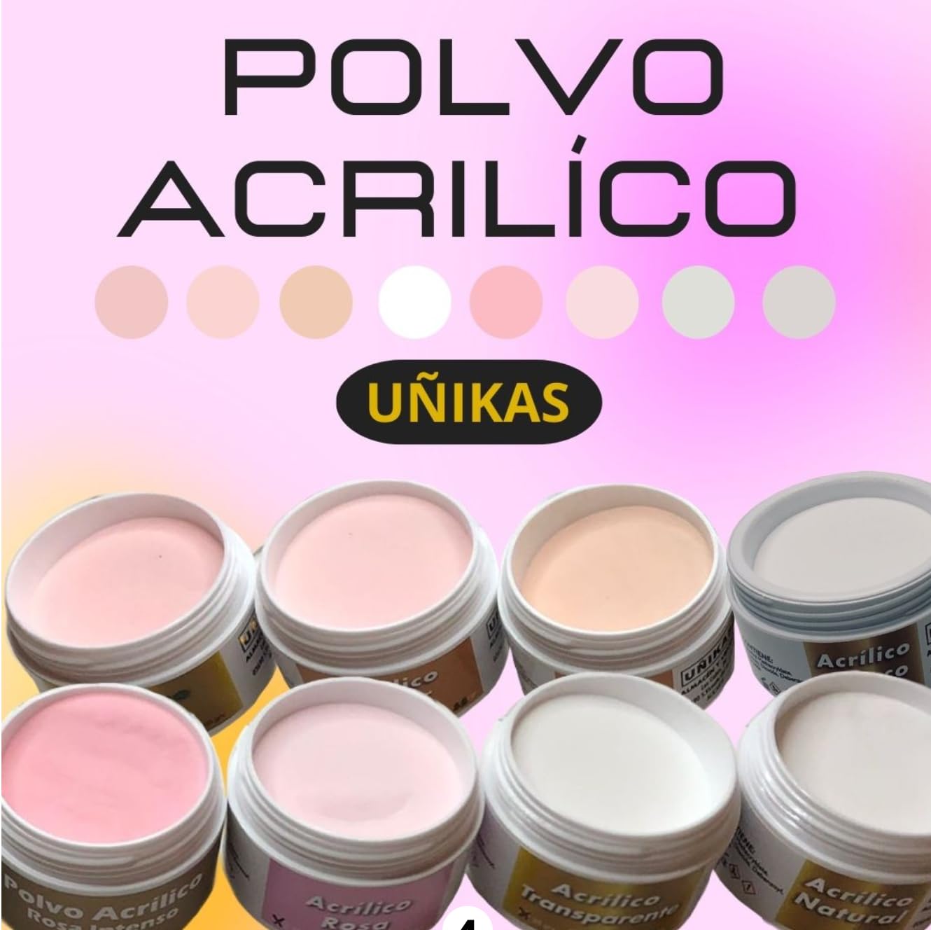 Polvo Acrílico Cover Peach 35gr Uñikas- Acrylic Powder - Cover Peach 35gr- Polvo para Uñas Acrilicas