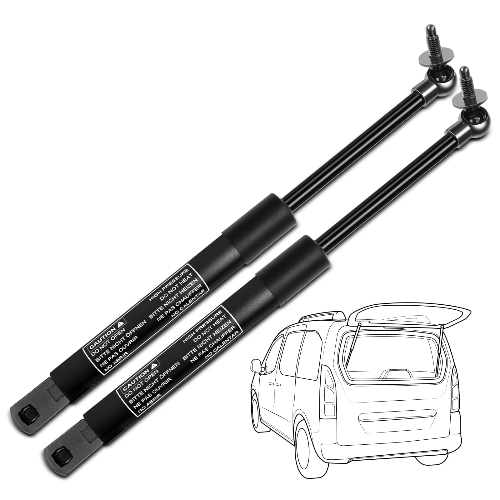 Tryagat 2 Pcs Tailgate Glass Gas Struts for Jeep Grand Cherokee 1999-2004, Rear Window Gas Springs Lift Supports Struts, Replace# 55136761AA